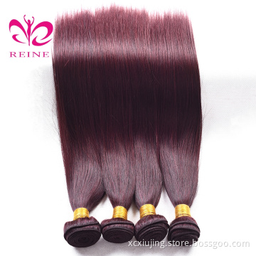China supplier top quality human hair weave 99j color hair extension human hair